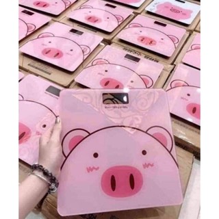 Cân điện tử, cân sức khoẻ hình lợn tặng kèm pin và thước dây