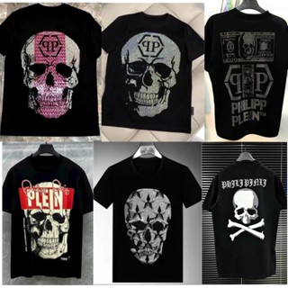  Áo Phông Đầu Lâu Kim Tuyến Có Logo Da Cao Cấp Dành Cho Nam Nữ Hè 2025 