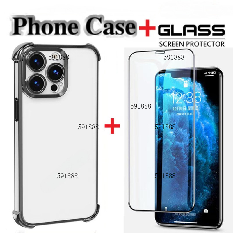 Vỏ bọc sang trọng 2in1 + Te Realme C75 C63 C61 C55 C53 C51 C35 C30 C30S 5 5i 6i 5s C20 C20a C11 C15 