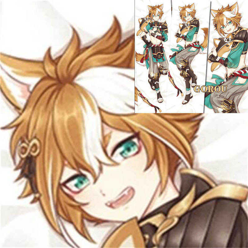 Genshin Impact Inazuma Gorou Gối Gorou Cosplay Dài Dakimakura Vỏ Gối Gối