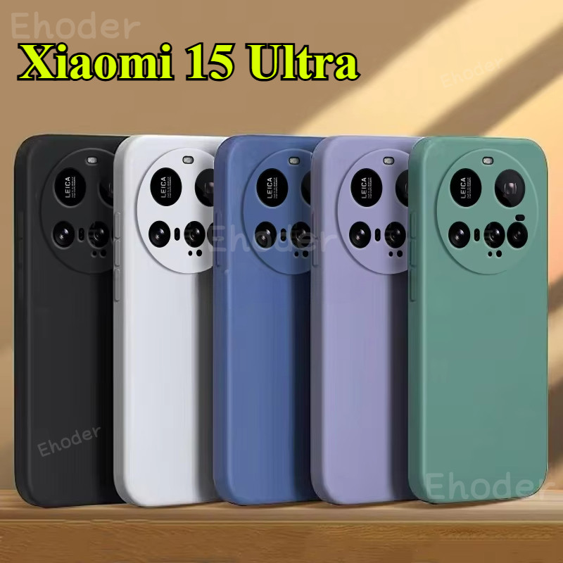 Ốp Cao Su Silicon Lỏng Cho Xiaomi 15 Ultra Pro 5G 2025 Ốp Điện Thoại Vuông Mềm Covor Cho Mi15 Mi15Ul