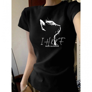 【100% cotton  Áo baby tee Áo Thun ôm body Áo y2k Áo thun ngắn tay in họa tiết thời trang slim fit cho phụ nữ