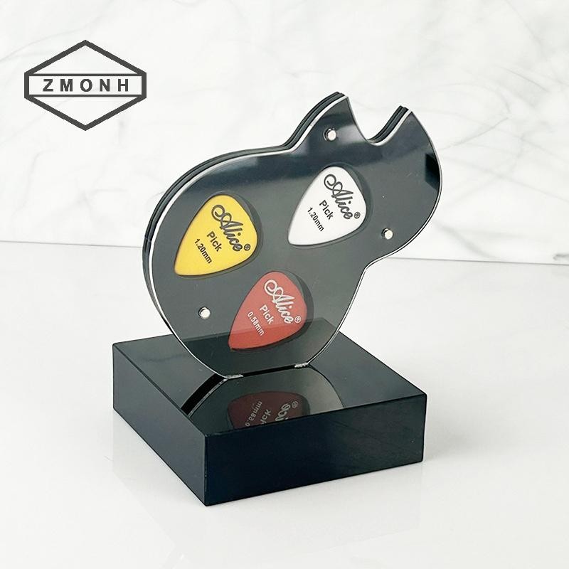 Zmonh Acrylic Guitar Pick Holder Plectrum Case Guitar Pick Rack Cho Pick Pick Pick Storage And Displ