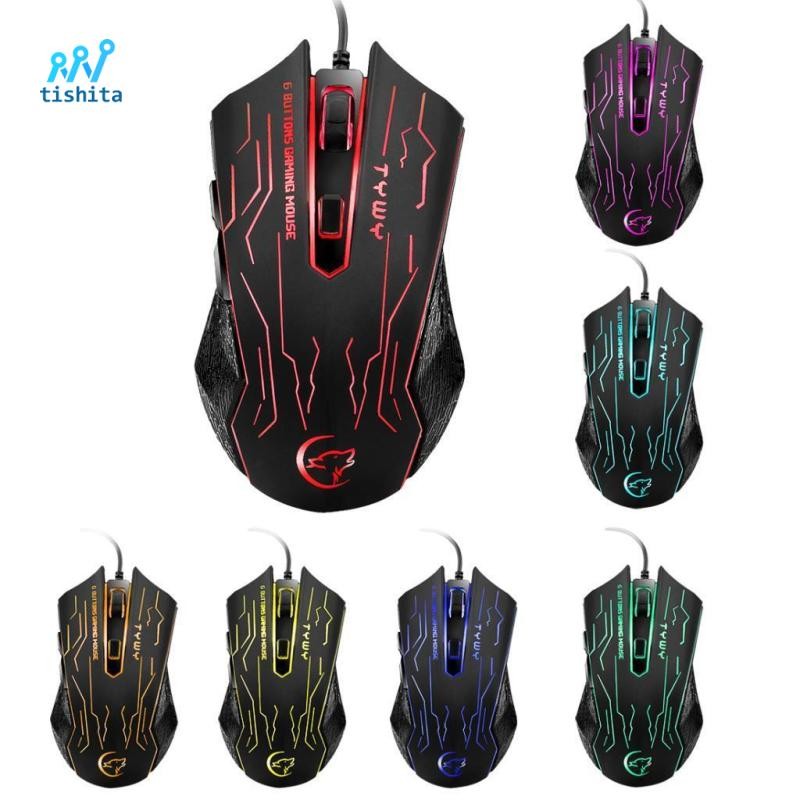 Chuột chơi game thủ có đèn LED Chuột chơi game Chuột cho PC game thủ chuyên nghiệp, 3200 DPI,