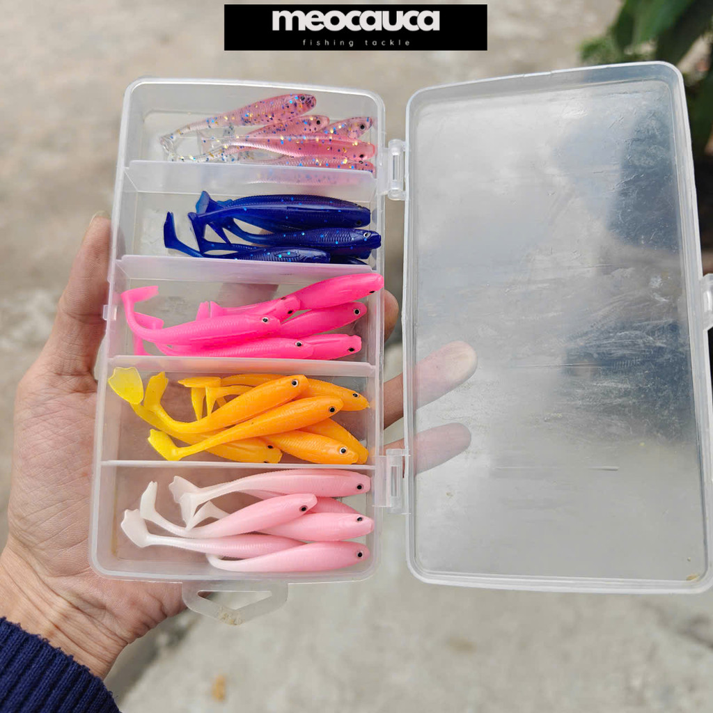 Hộp 30 Con Mồi Mềm Câu Cá Lóc NFF 7cm 2.5g Màu Ngẫu Nhiên