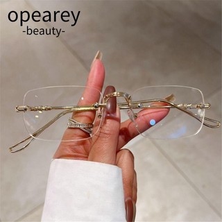 opearey râm hình chữ nhật OPEAREY, Kính râm cổ điển bằng kim loại UV400, Kính râm không vành hợp thời trang dành cho nữ và nam giới