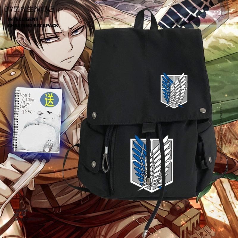 Ba lô Attack on Titan Wings of Liberty Captain Levi Teen Ba lô học sinh Dung tích lớn