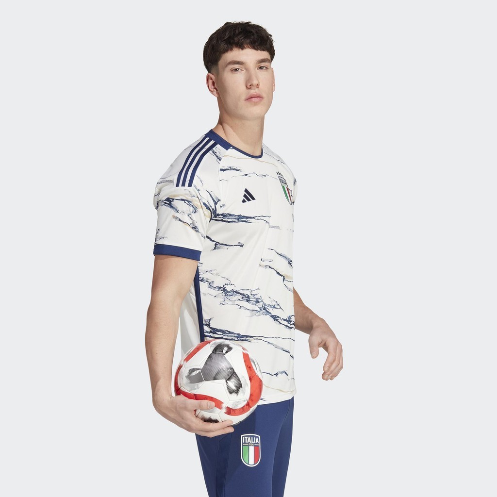 Adidas Bóng đá Áo Đấu Sân Khách Italia 23 Nam trắng HS9896