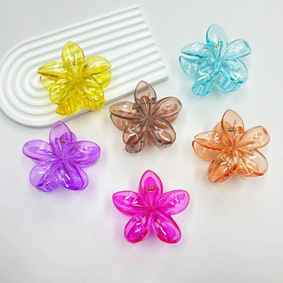 Màu Trơn Trong Suốt Frangipani Lấy Kẹp Tóc Bauhinia Kẹp Bên Biển Ảnh Cá Mập Cao Cấp Kẹp