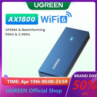  Usb Wifi UGREEN AX1800 6 USB3.0 5G & 2.4G Băng Tần Kép Cho Máy Tính / Laptop Thẻ