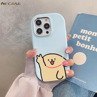 Dành Cho Honor 100 90 80 70 60 Pro Plus Lite GT SE Ốp Điện Thoại ins Dây Dễ Thương Chó Con Chó Con Màu Trắng Nâu Hình Bầu Dục Tròn Mạ Mờ Hoạt Hình Đơn Giản Vỏ Silicon Mềm Vỏ Ốp Lưng