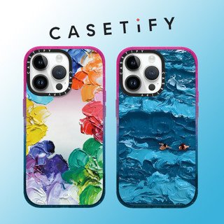 Casetify Màu Sơn Dầu Sóng Trong Suốt Màu Gradient Acrylic Ốp Lưng Điện Thoại iPhone 15 Pro Max 14 ProMax 13 12 12Pro 11 Vỏ Bảo Vệ Cứng Điện Thoại Chống Sốc