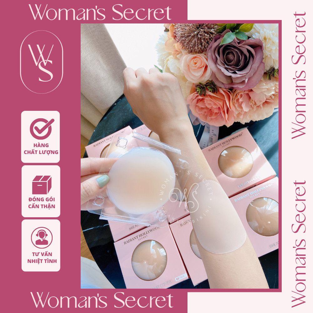 Dán Ngực Silicon Radiant Hollywood Secret Sinh Nhiệt Tự Thân, Dán Ti Tự Dính Không Keo Siêu Bền Đẹp 