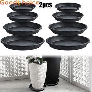 2pcs PP Round Succulent Plant Flower-Pot Saucer PlanterTrays Supplies Decor