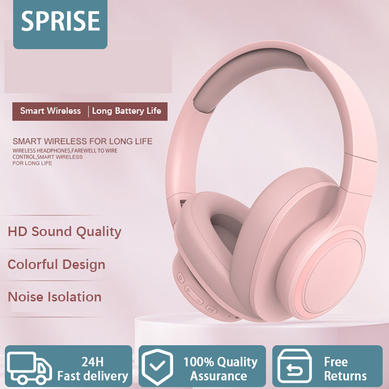 Tai nghe Bluetooth cổ điển cao cấp SPRSE Tai nghe không dây HiFi Gaming Music Có thể gập lại qua tai Tai nghe thể thao có Mic AUX / TF P2960