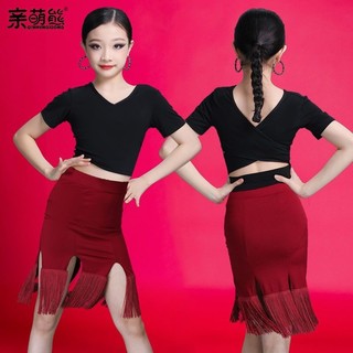 Mới latin khiêu vũ quần áo bé gái thực hành biểu diễn váy khiêu vũ mùa hè thi đấu cô gái chuyên nghiệp váy khiêu vũ latin