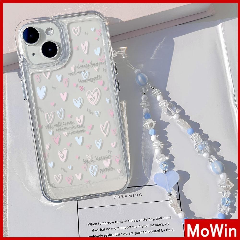 Mowin - Dành cho iPhone 15 Pro Max iPhone Case Clear Case TPU Soft Case Chống sốc Dây đeo vòng tay h