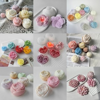 Hoa Hồng Khuôn Nến Silicon Chống Dính Làm Nến Khuôn Thạch Mousse Trang Trí Sô Cô La Có Thể Tái Sử Dụng Đồ Dùng DIY