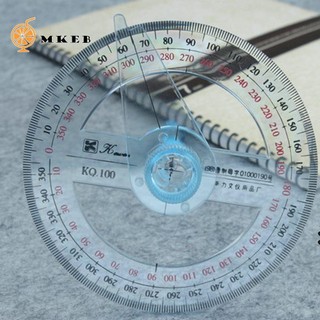 Mkeb Protractor Quay Chính Xác Văn Phòng Full Vòng Tròn Đồ Dùng Học Tập Con trỏ Toán Thước Góc