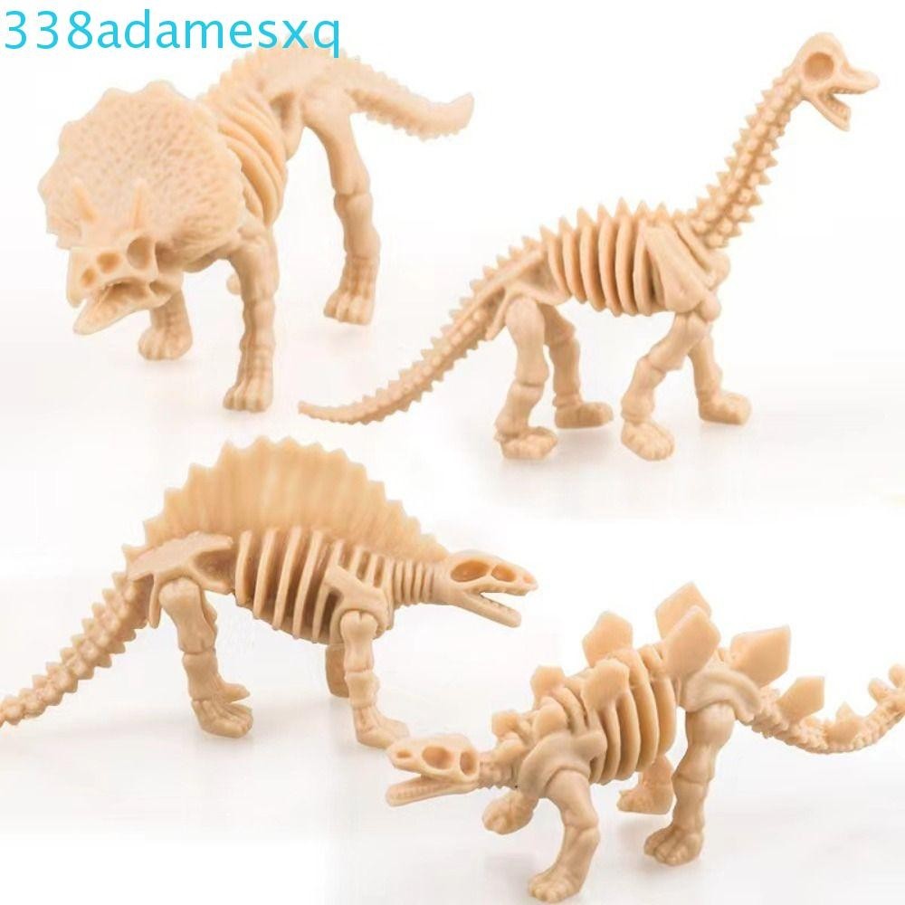 Adamesxqb 6 Đồ chơi khủng long, Bộ xương khủng long bằng nhựa PVC, Bộ sưu tập nhân vật hành động xương khủng long Bộ sưu tập đồ chơi Bộ khủng long tương tác Mô phỏng Bộ mô hình khủng long Đồ chơi bé trai