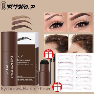 Miss rose p.two.p bộ dụng cụ định hình khuôn lông mày 2 trong 1 - bột trang điểm chân mày với 10 khuôn kẻ chân mày có thể tái sử dụng