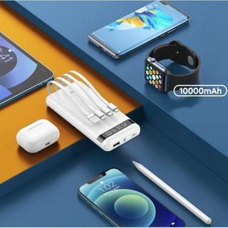 Cục sạc dự phòng Remax  kèm cáp 3 đầu dòng 2023 cao cấp RPP 222 dung lượng 10000 mah màn hình led hiển thị 2024