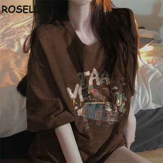 Rosella áo phông áo thun nữ croptop baby tee Comfortable Korean INS Dễ thương WCS24305V3 19Z240510
