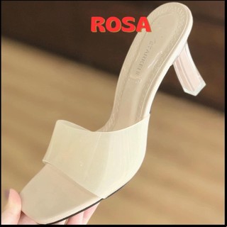 ( xả kho - lỗi nhẹ trầ xước) Guốc Dép cao gót quai trong màu siêu hot cao 7cm - CG-0424