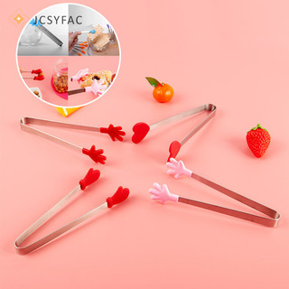 Jcsyfac 1 Nhà Bếp Dễ Thương Silicon Thực Phẩm Kẹp Bánh Mì Thịt Nướng Kẹp Chịu Nhiệt Độ Cao Và Chống Cháy Silicon Kẹp Mới