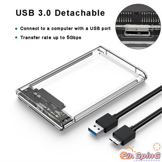 2024 HẤP DẪN!! Hộp ổ cứng trong suốt SSD Solid State Mechanical 2.5 inch Laptop SATA Cổng nối tiếp USB 3.0 Tốc độ cao