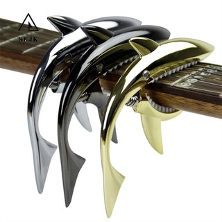 Skjk guitar capo nhạc cụ phụ kiện đa năng acoustic chỉnh nhanh thay đổi kẹp đàn guitar điện kim loại cá mập capo