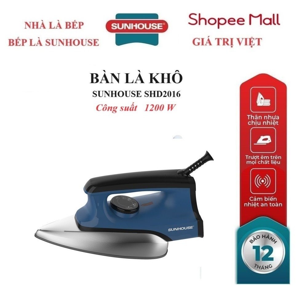 Bàn là khô SUNHOUSE SHD2016