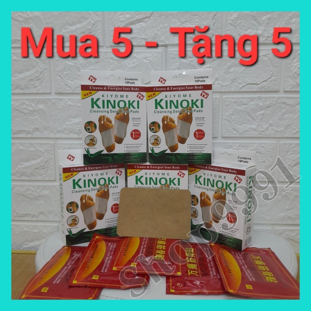[Mua 10 - Tặng 10] 10 hộp Miếng Dán Thải Độc Chân Nhật Bản Kinoki Giảm Nhức Mỏi