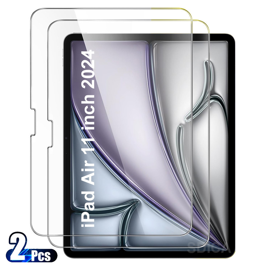 2 Chiếc Cho iPad Air 11 inch 2024 M2 Kính Cường Lực Bảo Vệ Màn Hình A2899 A2900 Air Thế Hệ Thứ 6 Air 13 2024 Máy Tính Bảng HD Phim Bảo Vệ Chống Trầy Xước
