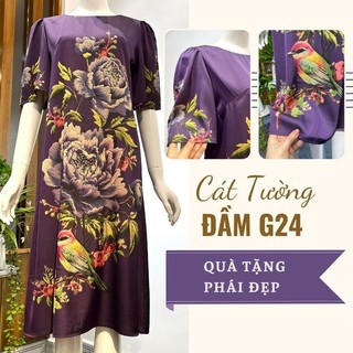 Đầm trung niên nữ sang trọng mùa hè quà tặng bà, tặng mẹ G24 - Thời trang Cát Tường
