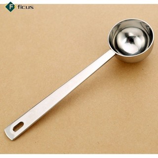 Sẵn sàng! Thép không gỉ dày Đo tay cầm dài Bột sữa cà phê Muỗng kem 15ml