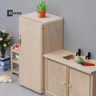 1 / 12 nhà búp bê mô hình tủ lạnh nhà búp bê thu nhỏ đồ nội thất nhà bếp trang trí nhà búp bê phụ kiện nhà
