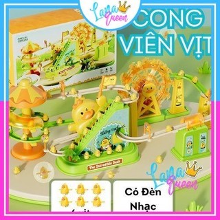 Đồ chơi vịt leo thang đồ chơi lắp ghép công viên cầu trượt vịt vàng kết hợp đường hầm dễ thương - lana queen