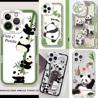 Ốp Điện Thoại Cho RENO 11 10 9 8 7 6 Pro 11F 7Z 8Z 2F 2Z 6 5 Lite OPPO A52 A72 A92 A74 A36 A96 A76 A54 A94 Realme C67 cover Gấu Trúc Silicon Mềm Trong Suốt Chống Sốc