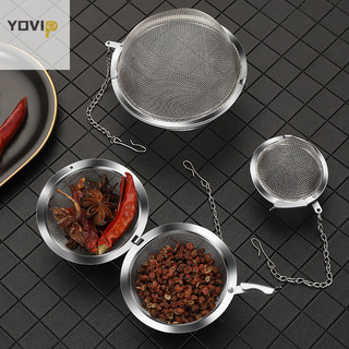 Yovip Máy pha trà không gỉ Sphere Locking Spice Tea Ball Strainer MeshTea Filter Tool VN