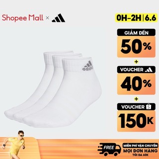  adidas Phong cách sống Bộ 3 Đôi Tất Cổ Chân Có Đệm Sportswear Unisex trắng IA3946
