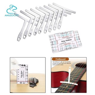 Bộ dụng cụ đo guitar amuzocity bộ dụng cụ sửa chữa thước hình chữ t cho bass điện