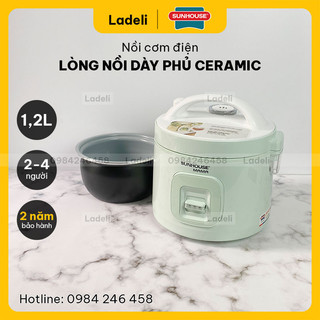 Nồi cơm điện 1.2L SUNHOUSE MAMA SHD8265B lòng nồi dày