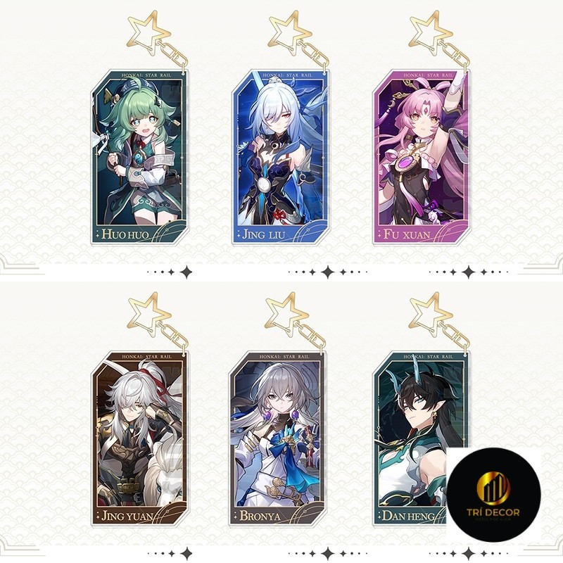 Honkai: Móc khóa Star Rail huohuo fuxuan acrylic mặt dây chuyền lớn