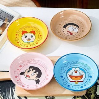 Doremon bánh mì đĩa món tráng miệng đĩa đĩa hộ gia đình gốm hoạt hình đĩa ăn sáng màu xanh mỡ đĩa tròn đĩa đĩa đĩa đĩa