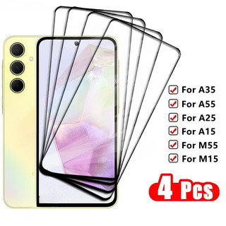  3 Kính Cường Lực Cho Samsung Galaxy A24 A25 A15 A21S A33 A53 A34 A54 A35 A55 A13 A14 A05 A05S M14 4G 5G Kính Bảo Vệ Màn Hình 