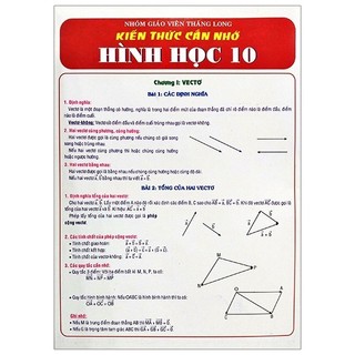 Sách - kiến thức cần nhớ hình học 10
