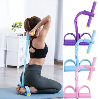  Dây Kéo Tập Bụng Dây Kéo Đàn Hồi Kháng Lực 6 Ống Cao Su Đa Năng Tập Bụng Tập Gym Chịu Lực Tốt 