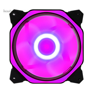 Quạt ốp lưng RGB Độ ồn thấp 12cm Quạt làm mát PC đa năng LED di động cho máy tính
