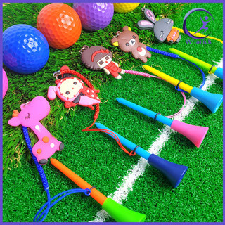 Wharick- 10 chiếc tough golf tees chắc chắn chống mất hoạt hình mặt dây chuyền golf thể thao tee cho người chơi golf
